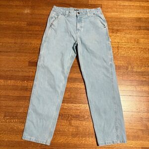 Lee Workwear Light Wash Carpenter Jeans Size 32x32 Mens Relaxed Fit Denim